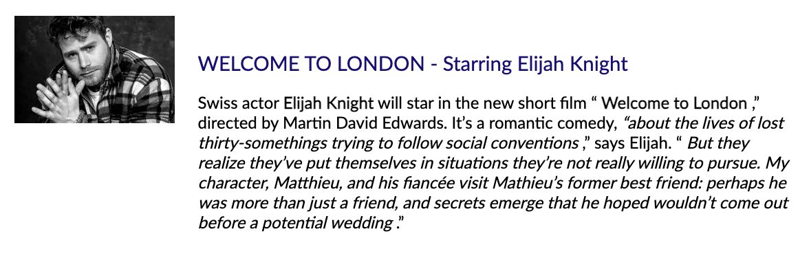 Welcome to London Cast News